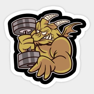 Powerlifting Dragon Sticker